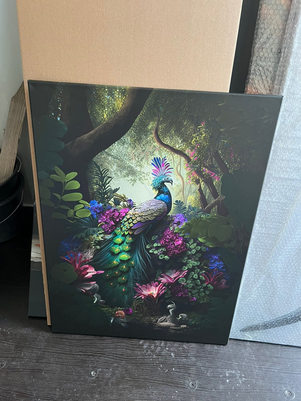 Canvas pauw afhaal €10,-, Ophalen