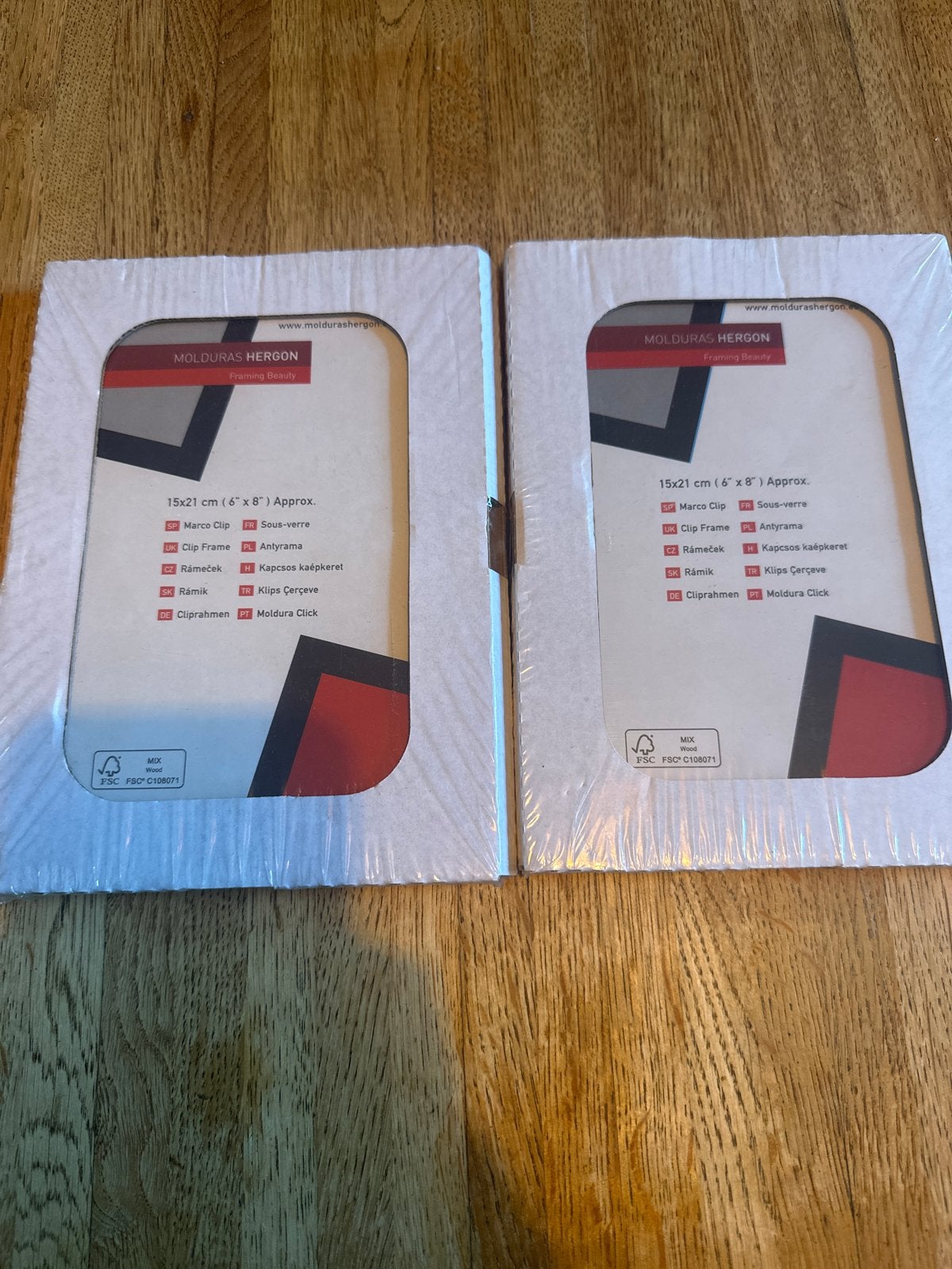 2 Nieuwe fotoframes 15x21cm in verpakking, Overige materialen, Nieuw, Ophalen of Verzenden, Fotolijst