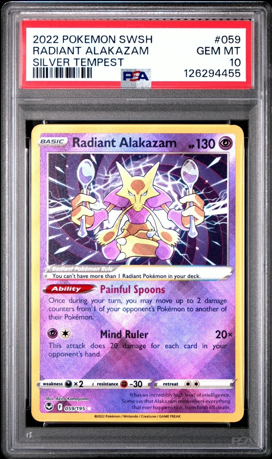 PSA 10 Radiant Alakazam 059/195 Silver Tempest, Ophalen of Verzenden, Nieuw, Losse kaart, Foil