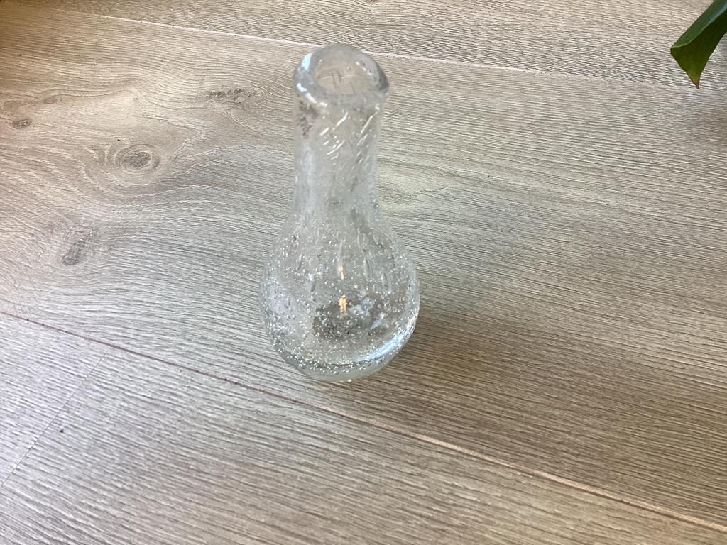 Decoratief glazen vaasje luchtbellen Fidrio, Ophalen of Verzenden