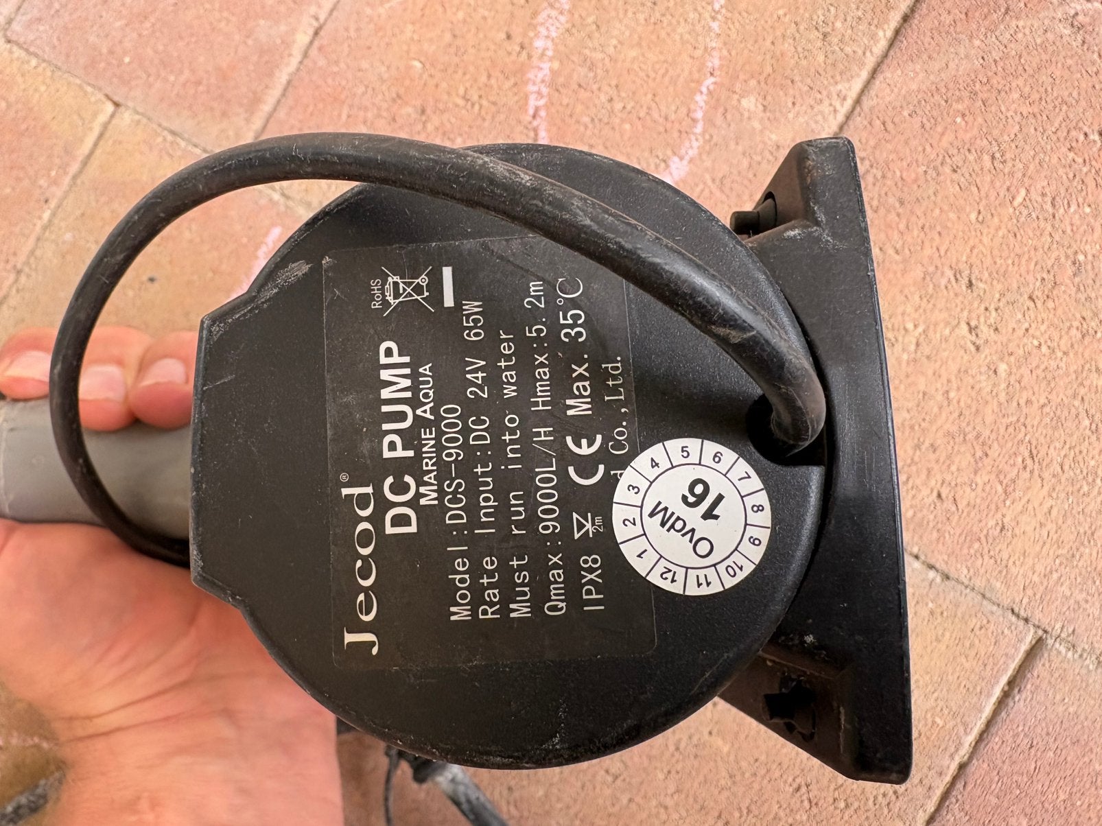 Jecod dc pump 9000 l/h opvoerpomp bioloog, Ophalen, Zo goed als nieuw, Apparatuur