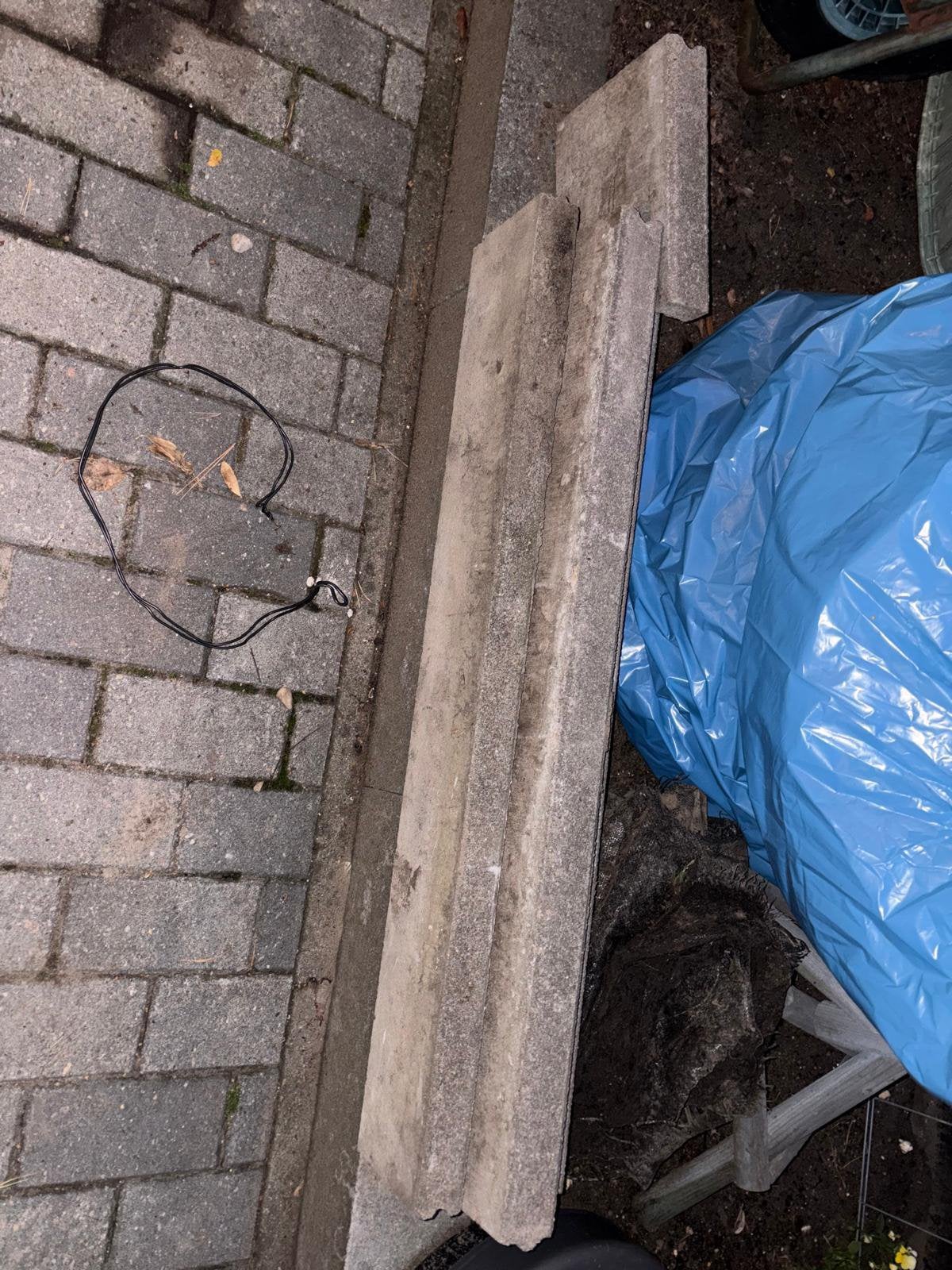 Opsluitband grijs, Tuin en Terras, Ophalen, 100 tot 200 cm, Overige typen, Zo goed als nieuw