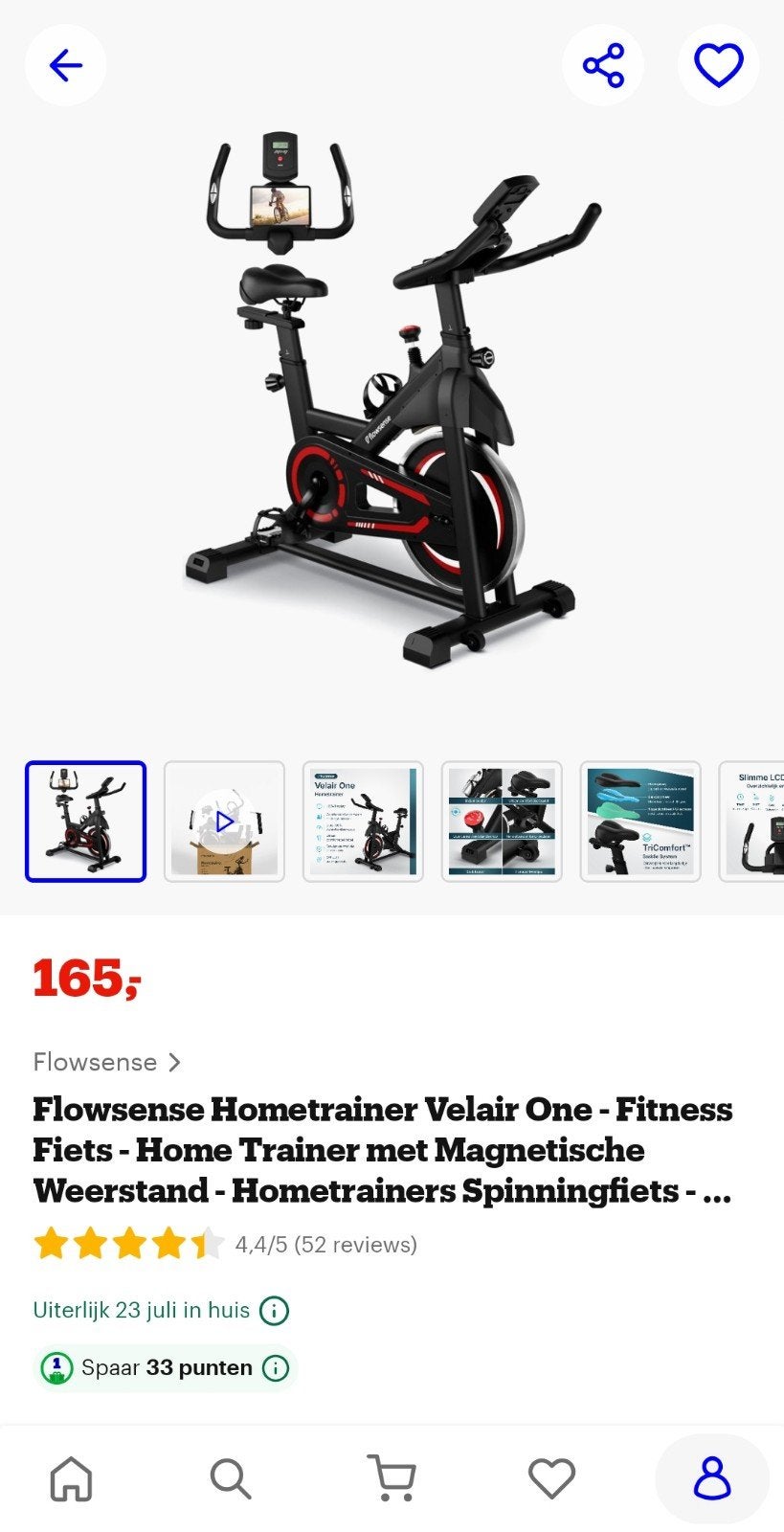 Flowsense Velair One Hometrainer - Nieuw in doos, Sport en Fitness, Fitnessapparatuur, Ophalen, Info@leukespullenkleineprijsjes.nl