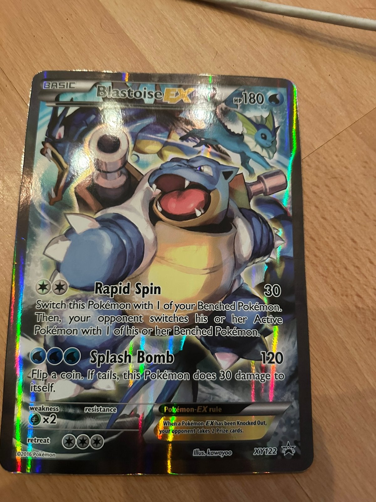 Pokémon Jumbo Kaart – Blastoise EX XY122 Promo – Oversized, Ophalen of Verzenden, Zo goed als nieuw