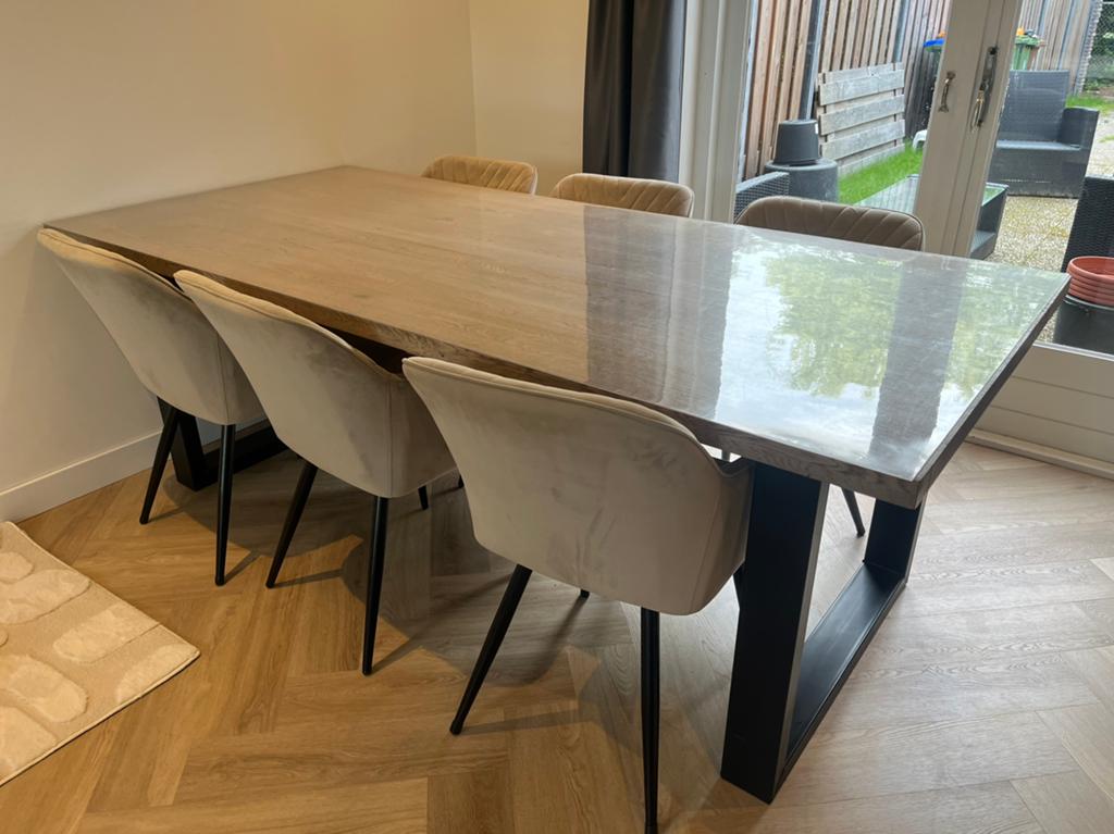 Eettafel en salontafel, Huis en Inrichting, Tafels | Eettafels, Ophalen, Gebruikt, 50 tot 100 cm, Rechthoekig