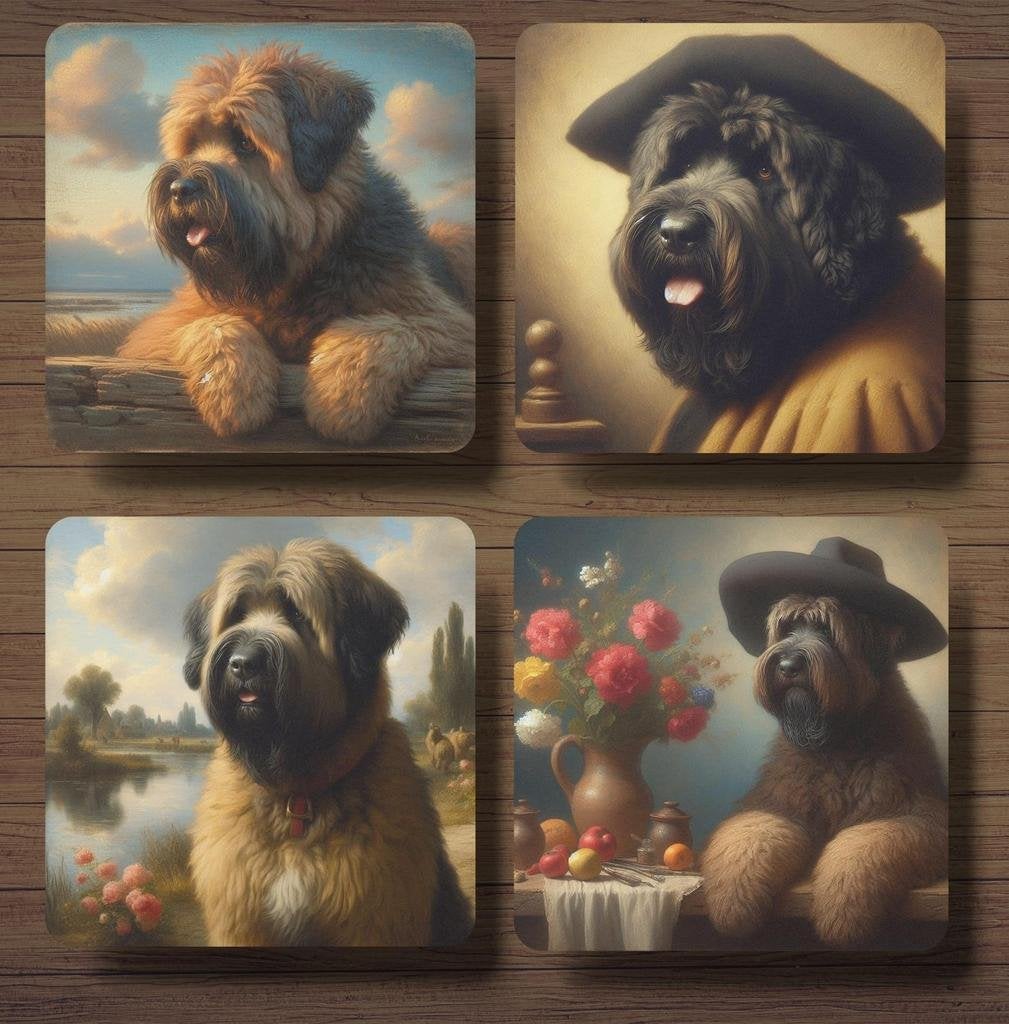 Bouvier Rembrandt stijl onderzetters met houder, Ophalen of Verzenden, Nieuw