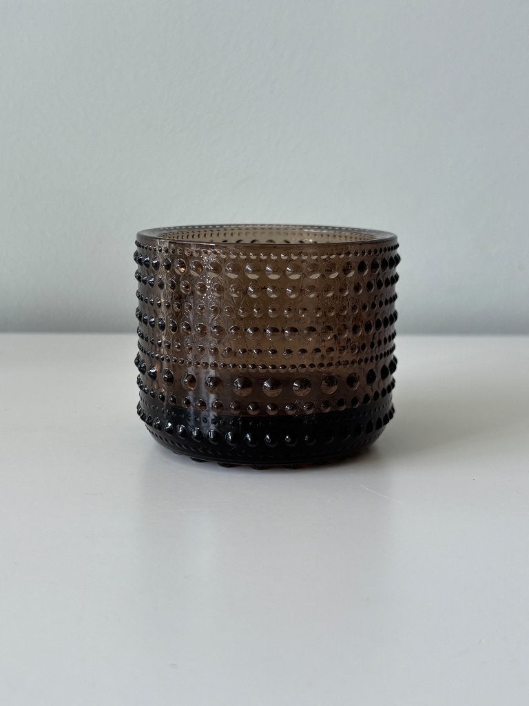Iittala Kastehelmi  sfeerlicht 64mm kleur linnen, Bruin, Waxinelichthouder, Ophalen of Verzenden, Iittala