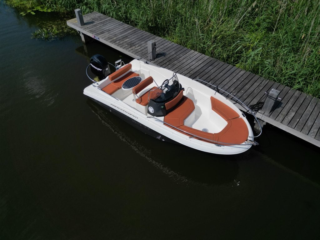 Prins 570 open - 80 pk Mercury | 450 hr. | 60 km/u, Watersport en Boten, Vis- en Consoleboten, 70 pk of meer, Overige merken, Gebruikt
