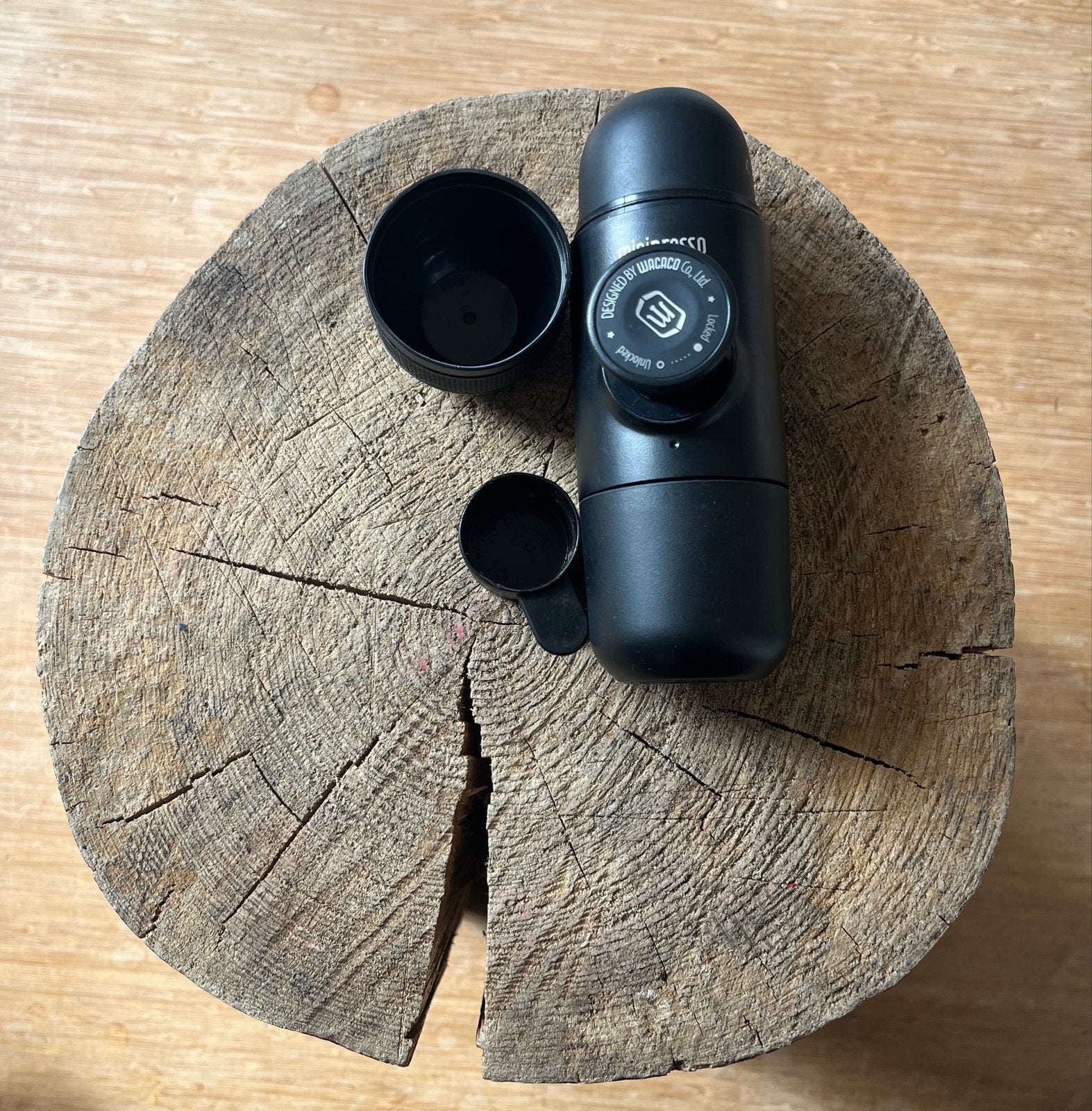 Wacaco Minipresso - Draagbaar Espresso Apparaat, Afneembaar waterreservoir, Gebruikt, Espresso apparaat, Gemalen koffie