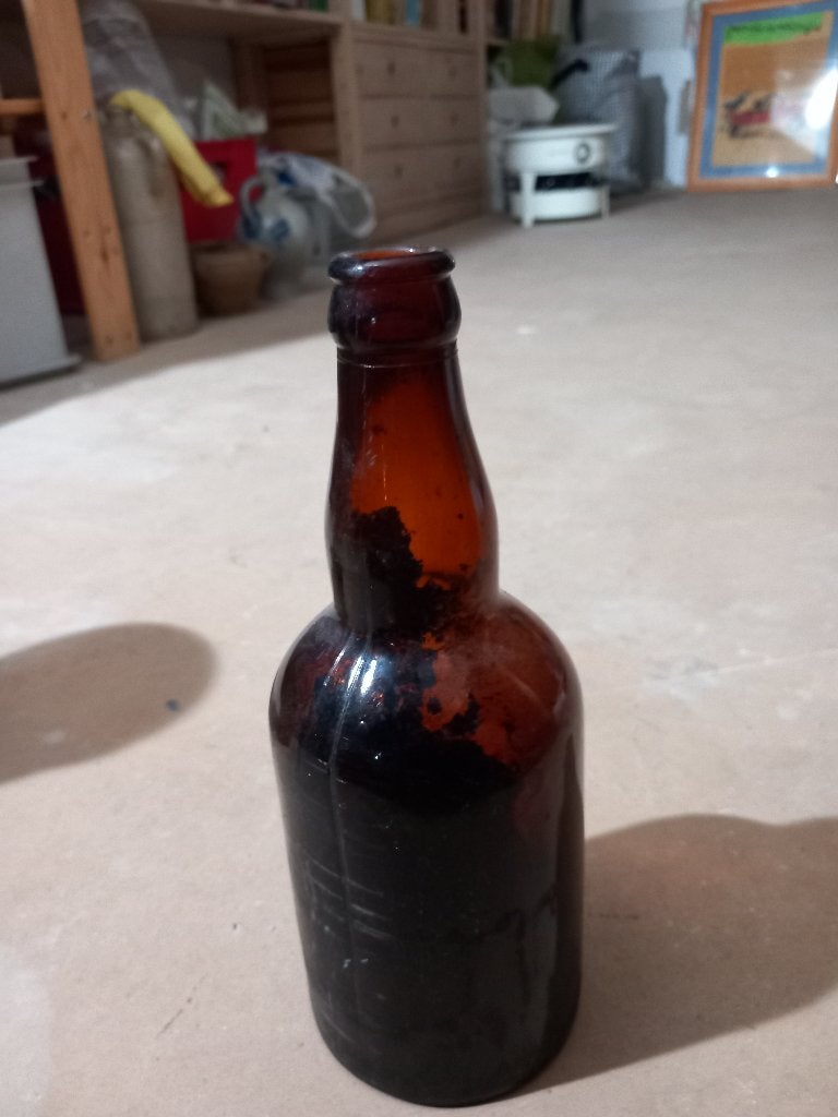 antieke fles 19e eeuw glashut Leerdam, Ophalen