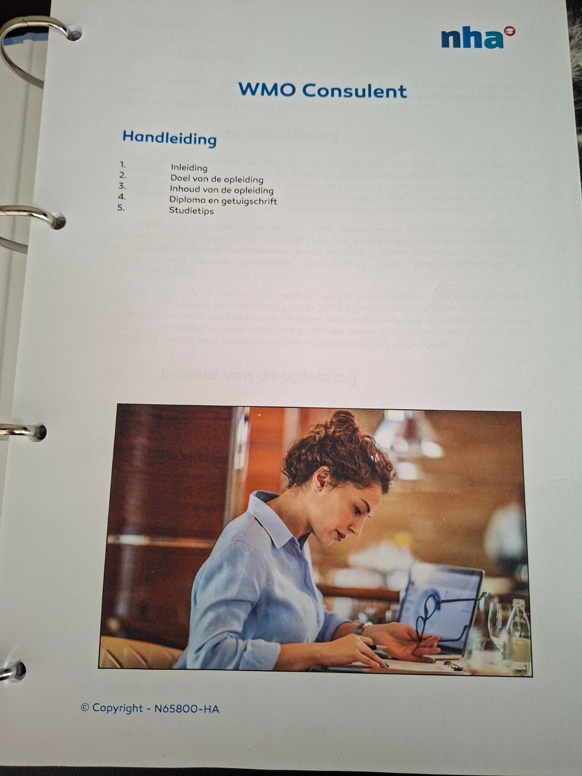WMO Consulent Cursus NHA - Compleet lesmateriaal, NHA, Ophalen of Verzenden, Zo goed als nieuw, MBO