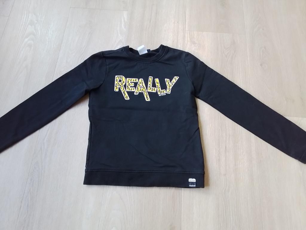 Zwart sweatshirt Retour Denim mt 134-140, Meisje, Ophalen of Verzenden, Zo goed als nieuw, Shirt of Longsleeve