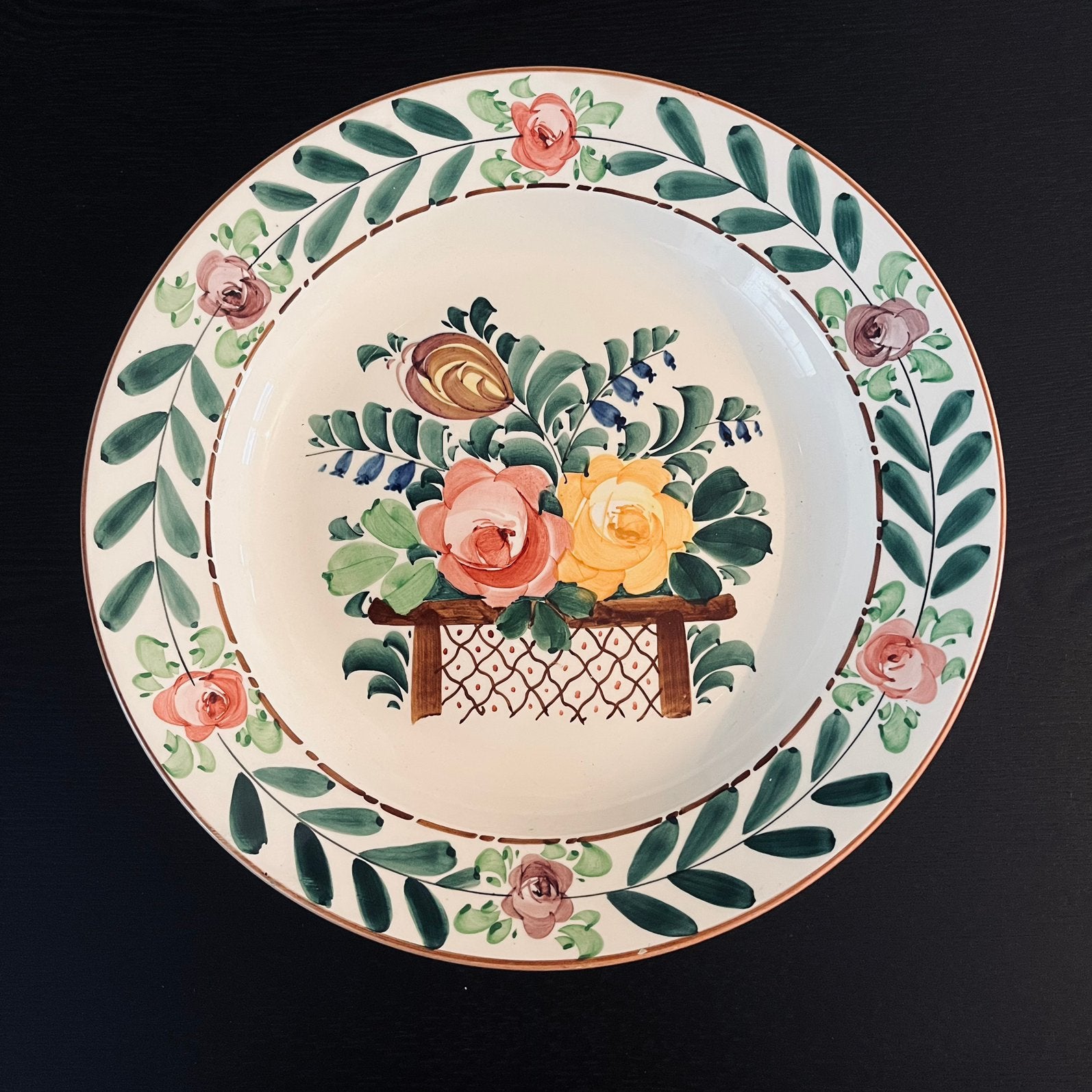 Antiek Wandbord Georg Schmider (Zell)  – Ø 28,5 cm, Antiek en Kunst, Ophalen of Verzenden