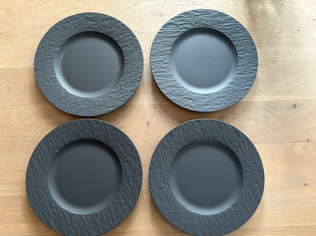 Villeroy & Boch Manufacture Ontbijt/Dessert Borden - 4 stuks, Ophalen, Zo goed als nieuw, Bord(en), Overige stijlen