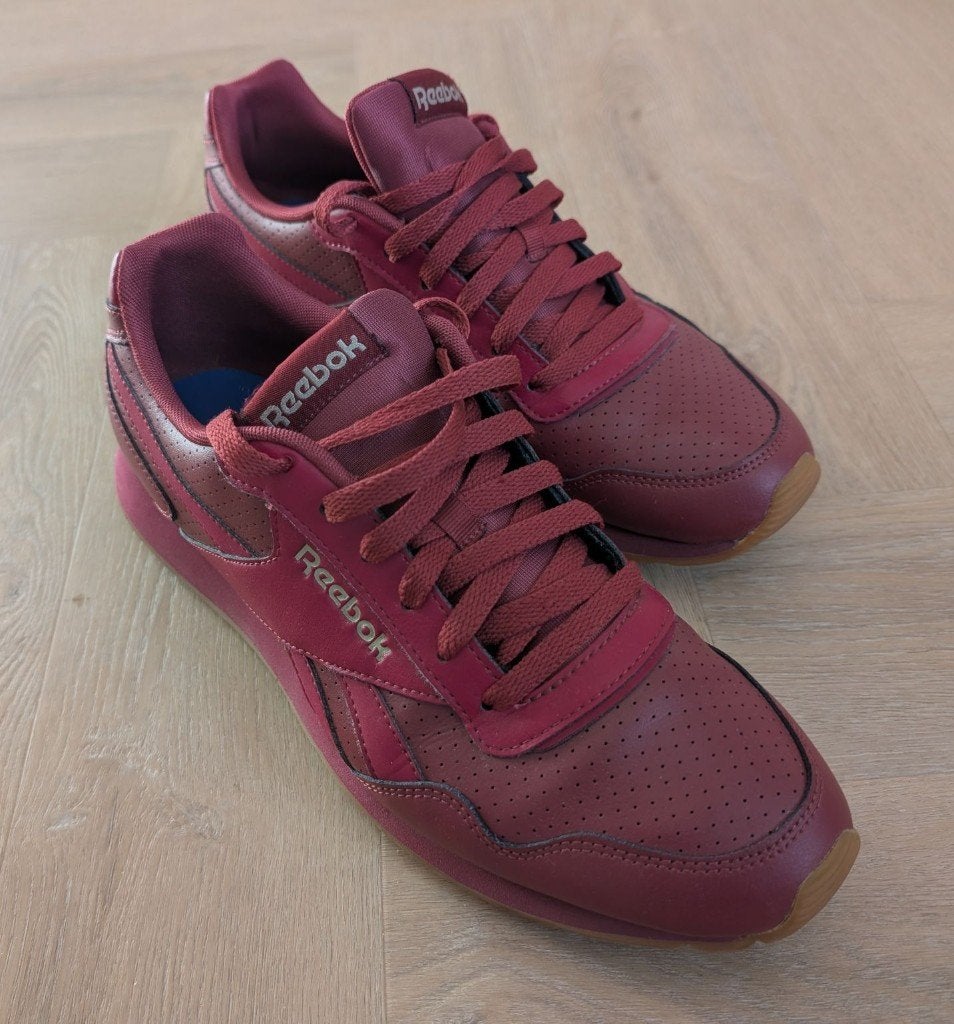 Z.g.a.n. Reebok rode leren sneakers maat 44, Overige kleuren, Ophalen of Verzenden, Reebok, Sneakers of Gympen