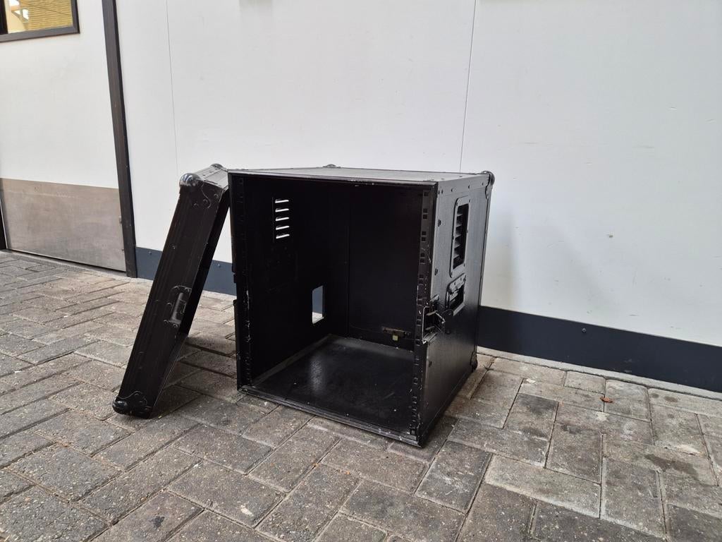 Flightcase zwart 19 inch x 12 units hoog, Ophalen, Gebruikt, Overige instrumenten, Flightcase
