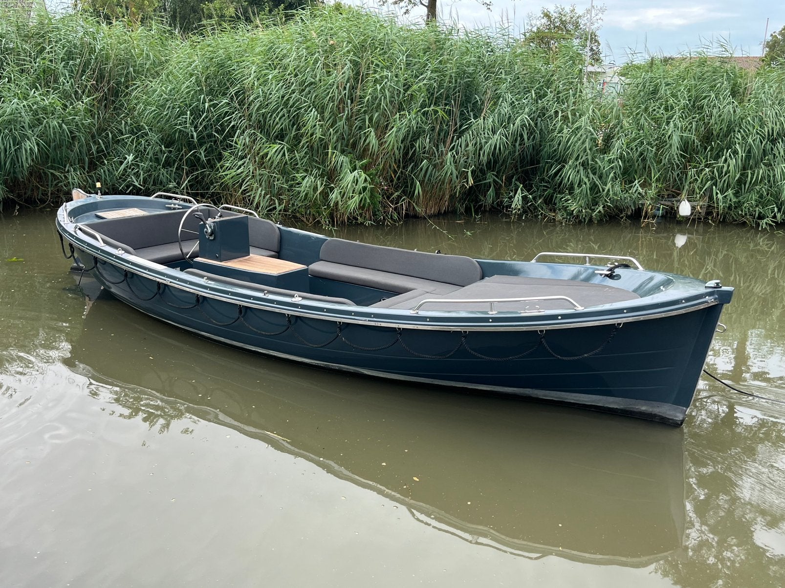 Isloep 735 met Yanmar 3 cil., Watersport en Boten, Sloepen, Ophalen, Gebruikt, Hout, Afdekzeil