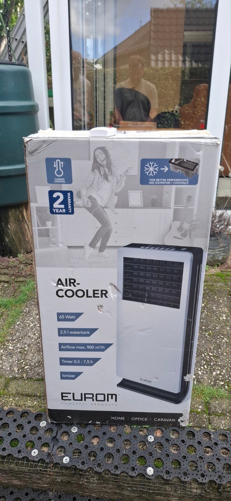 Eurom Air Cooler 65 Watt met afstandsbediening, Gebruikt, Minder dan 60 m³, 3 snelheden of meer, Ophalen of Verzenden