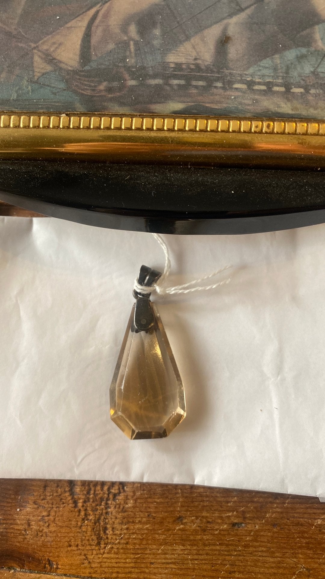 Bijzondere geslepen hanger, Sieraden, Tassen en Uiterlijk, Kettinghangers, Ophalen of Verzenden, Zo goed als nieuw, Overige materialen