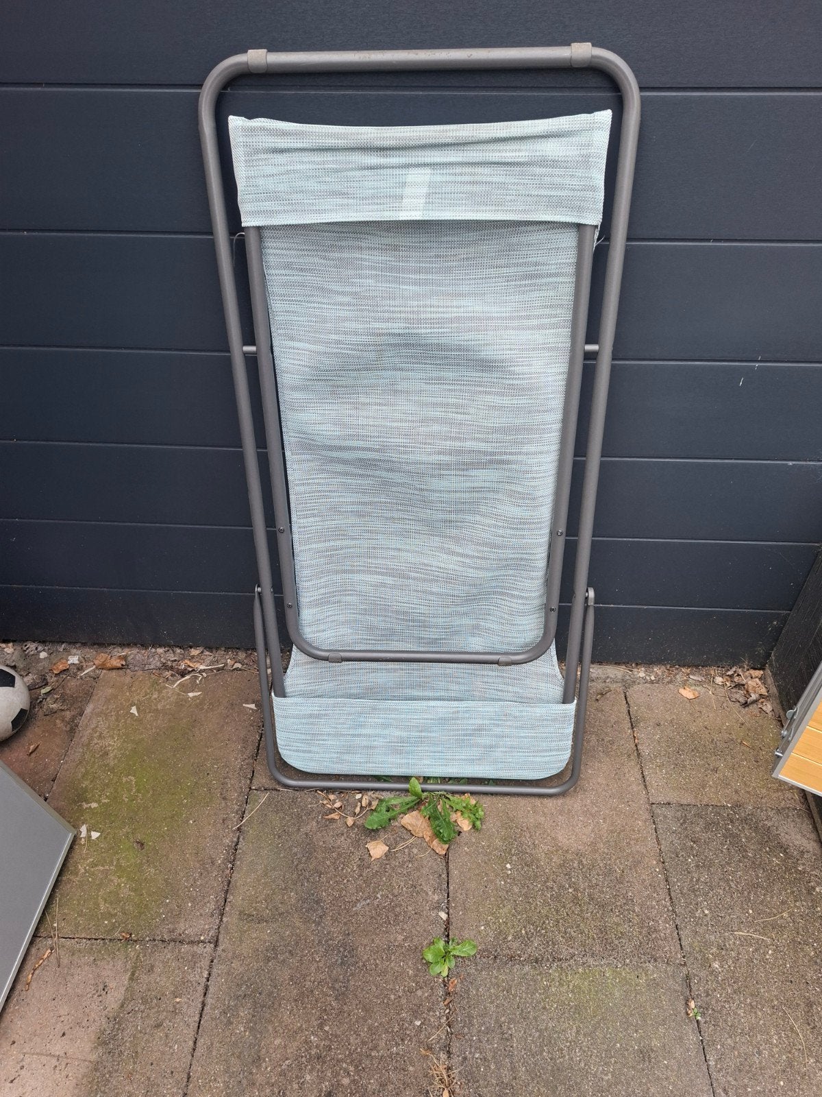 Inklapbare strandstoel / ligstoel, Tuin en Terras, Ligbedden, Gebruikt, Metaal, Inklapbaar, Ophalen