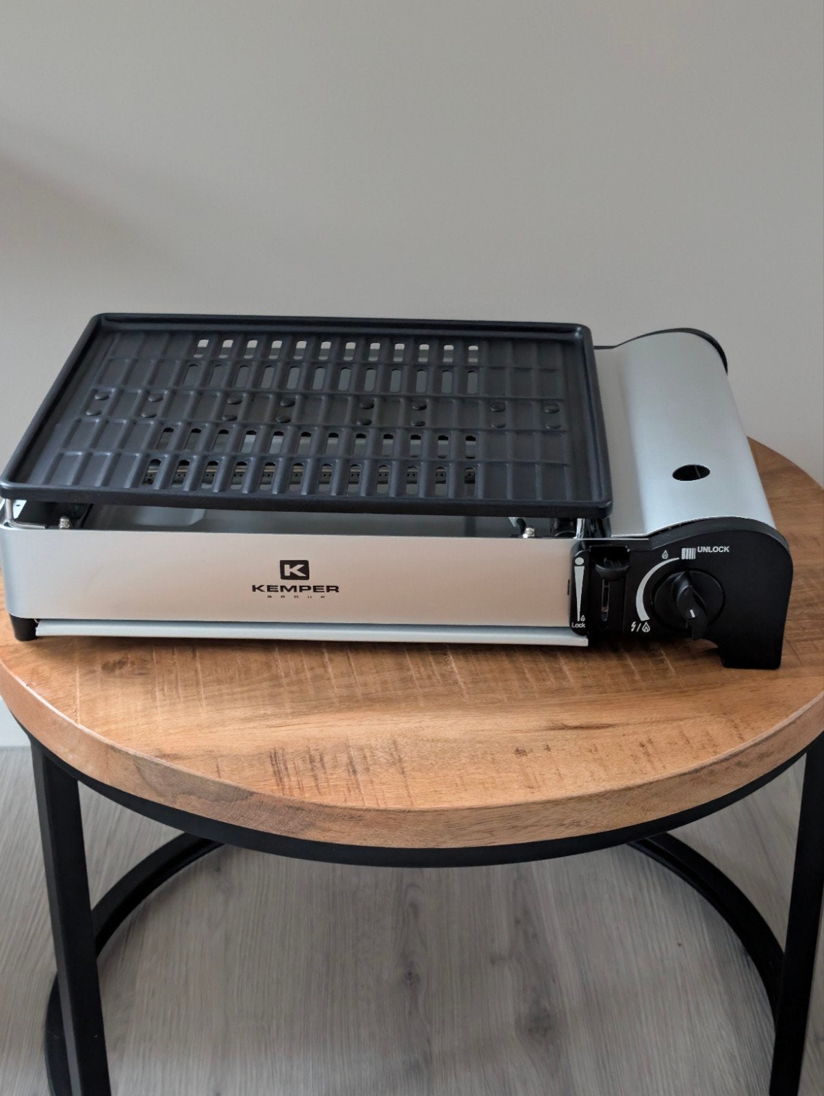 Kemper Draagbare Gasbarbecue / Tafelgrill – 1x gebruikt, Ophalen of Verzenden, Zo goed als nieuw, Tafelgrill