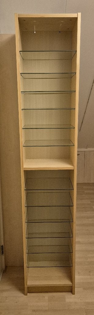 Ikea Billy Vitrine 202x40x28 Berken, Ophalen, Minder dan 50 cm, Gebruikt, 200 cm of meer
