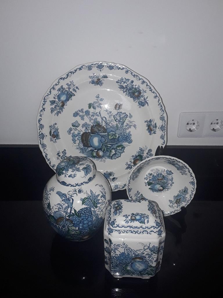 Mason,s Fruitbasket blauw, Antiek en Kunst, Verzenden