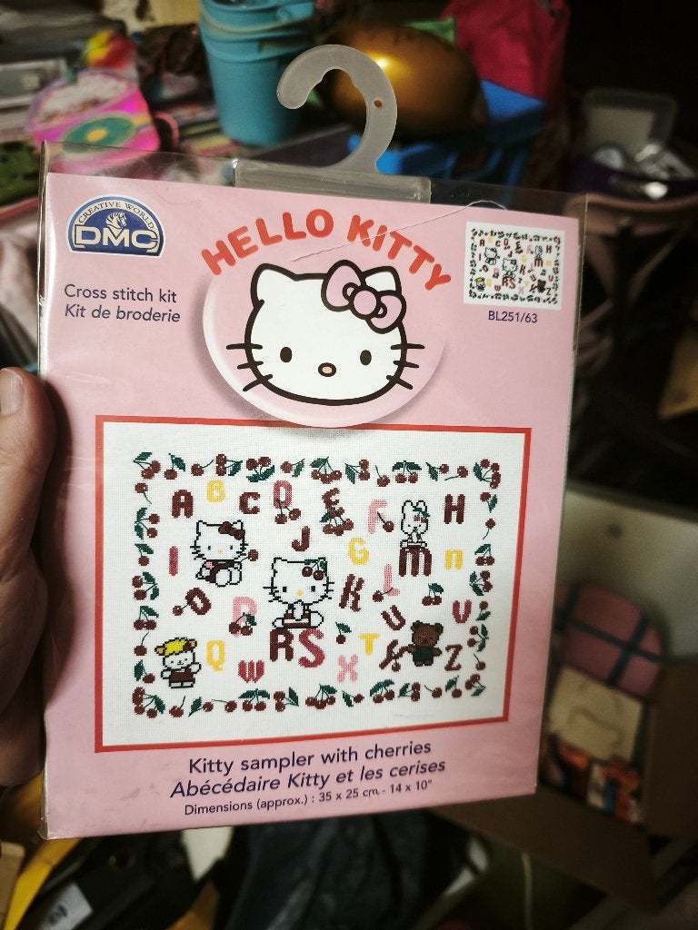 Borduurpakket Hello Kitty, Ophalen of Verzenden, Nieuw, Handborduren, Borduurpakket