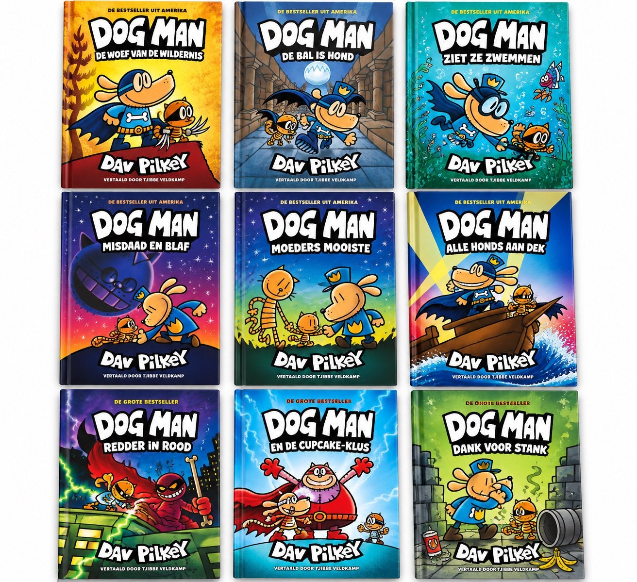 Gezocht: Dog Man boeken – Nederlandstalig