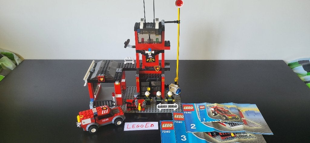 Lego 7240 - Fire Station - Town/City/Fire, City, Lego, Ophalen of Verzenden, Complete set