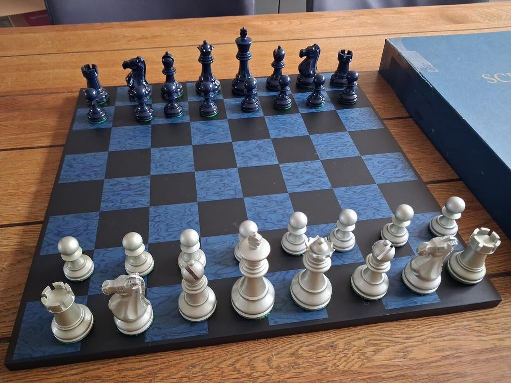 Schaakspel schaken vintage rcr terry midnight blue, Ophalen of Verzenden, Gebruikt