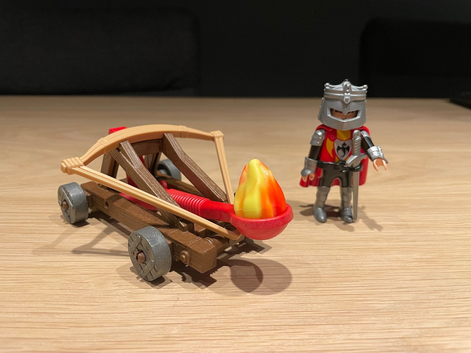 Playmobil Katapult met Ridder - Middeleeuws Speelplezier, Gebruikt, Complete set, Overige typen, Ophalen of Verzenden