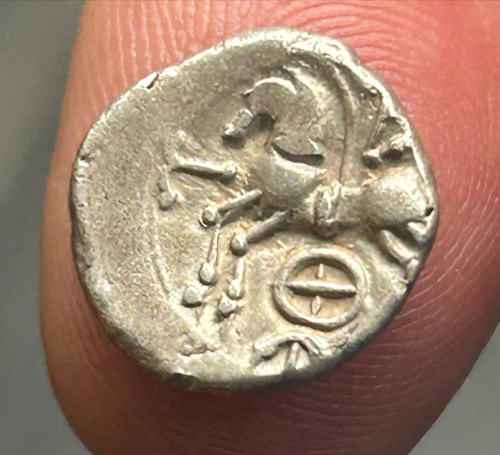 Keltische zilveren denier Aedui, Katedodoy - KALETEDOU