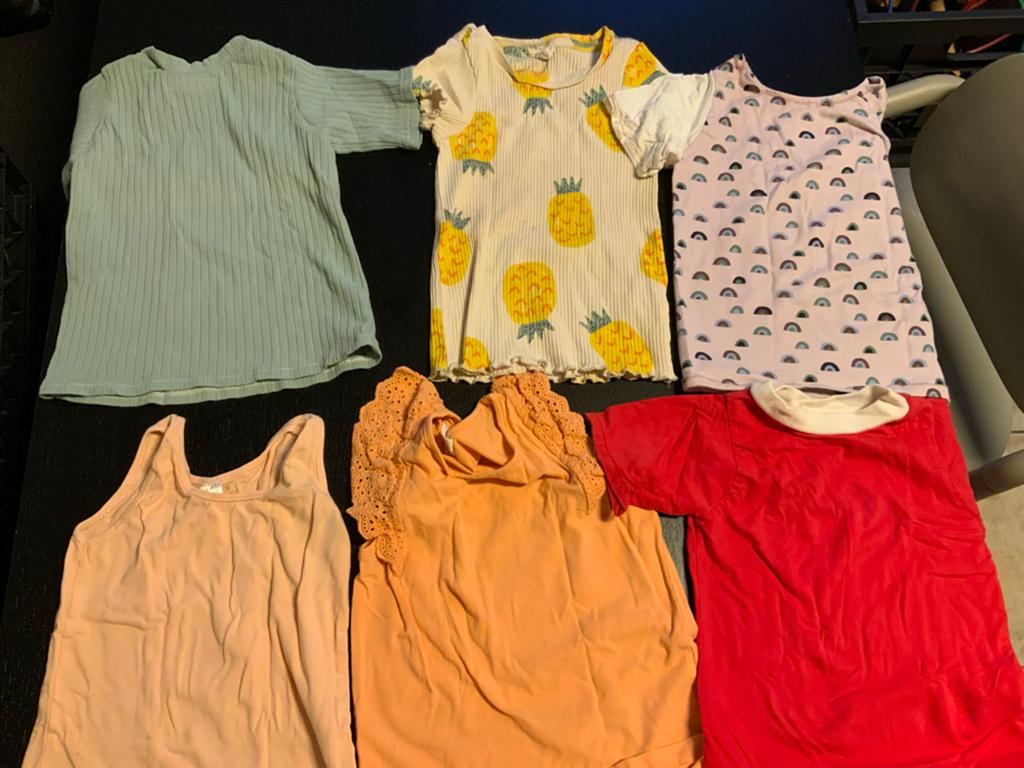 6 shirts/hemden maat 98-104, Kinderen en Baby's, Kinderkleding | Maat 98, Ophalen of Verzenden, Zo goed als nieuw, Meisje, Shirt of Longsleeve