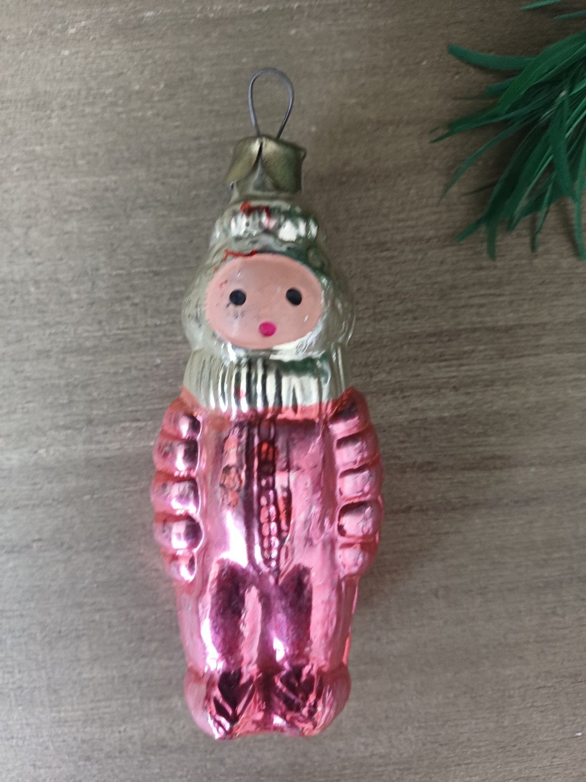 Vintage kerstbal van glas, Diversen, Kerst, Ophalen of Verzenden