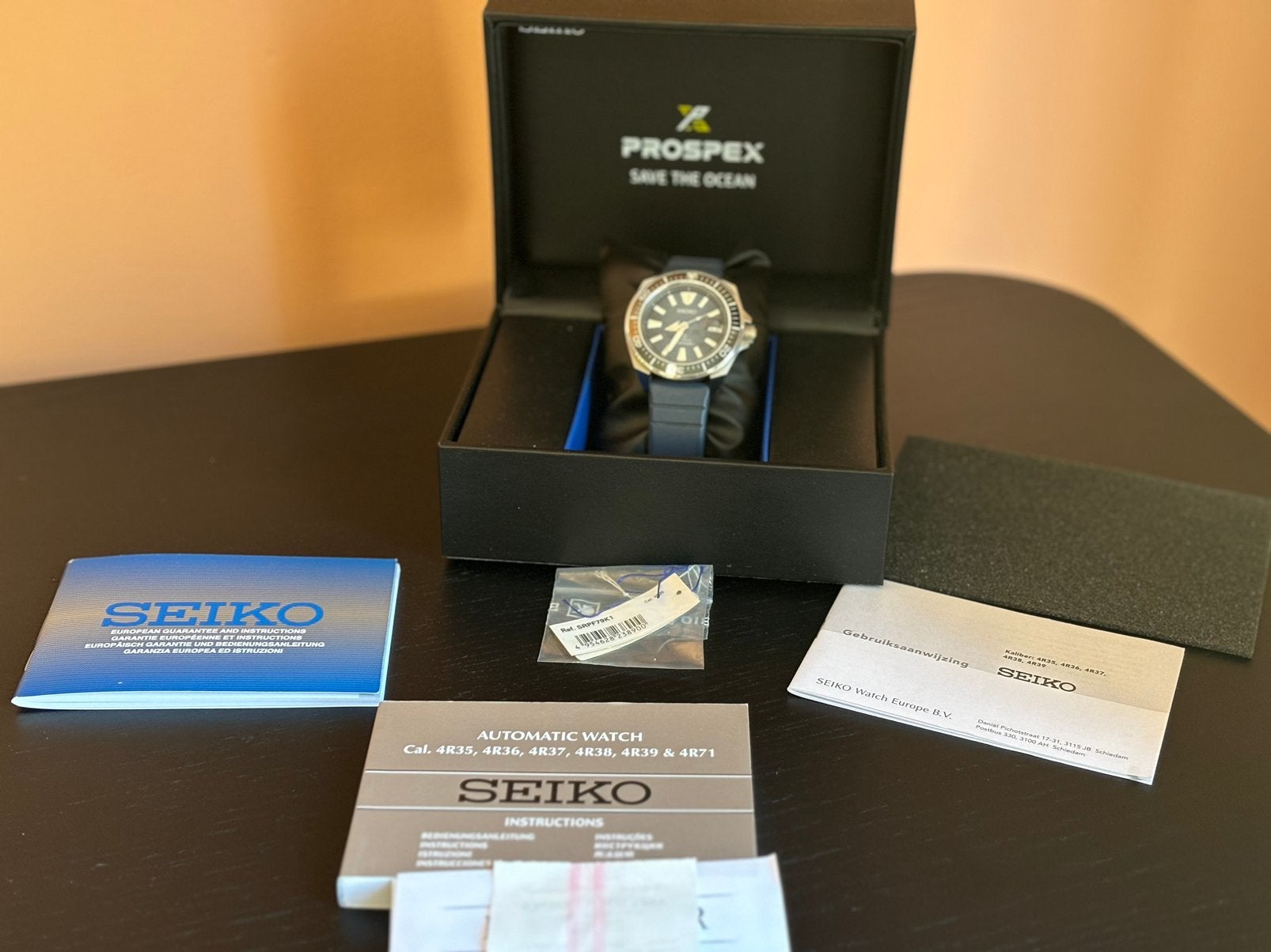 Seiko Prospex SRPF79K1 - automatisch duikhorloge - FULL SET, Polshorloge, Overige materialen, Ophalen of Verzenden, Zo goed als nieuw
