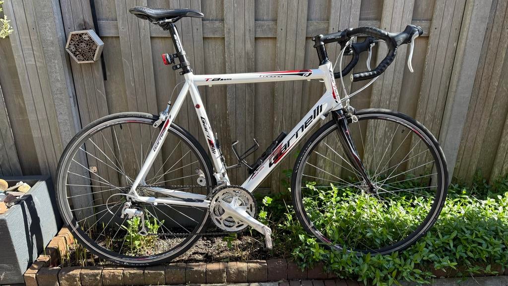 Garnelli Racefiets Wit met Carbon Vork - Goed Onderhouden, Ophalen, Gebruikt, Overige typen
