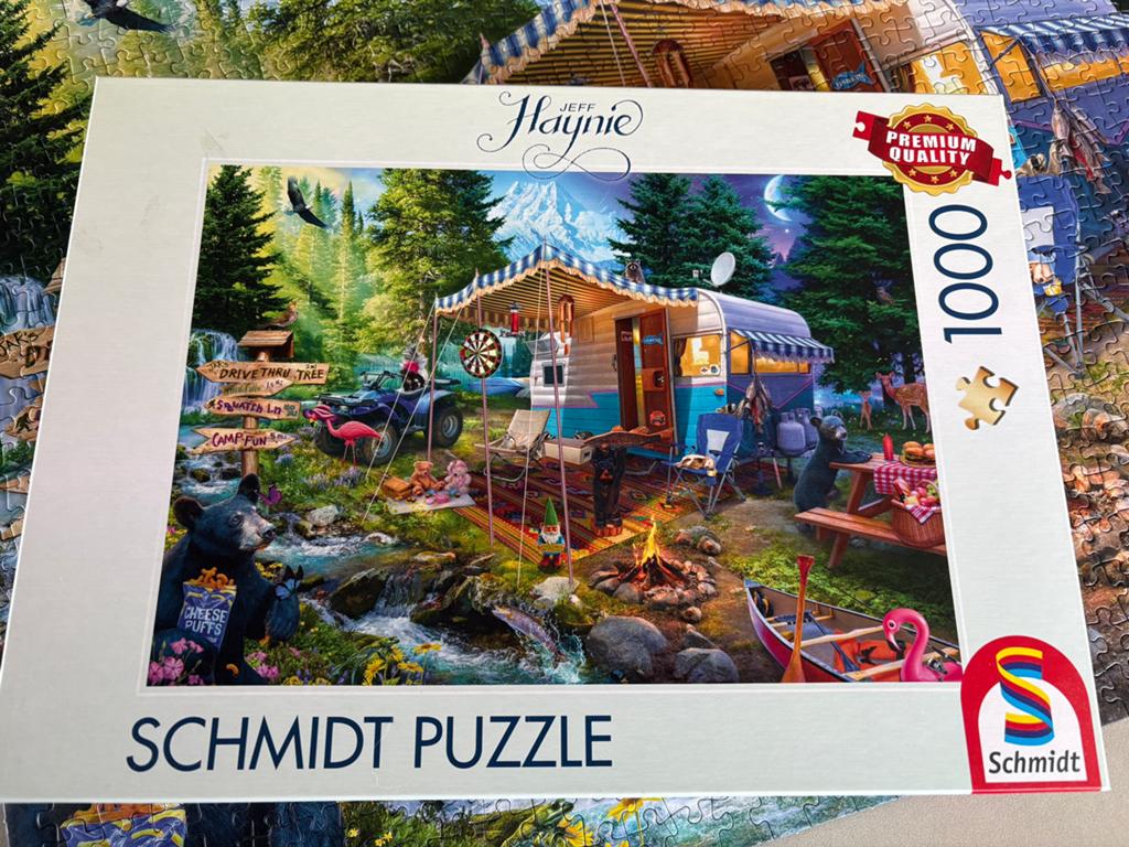 Schmidt Caravanning in the Mountains 1000 st zgan, Ophalen, 500 t/m 1500 stukjes, Zo goed als nieuw