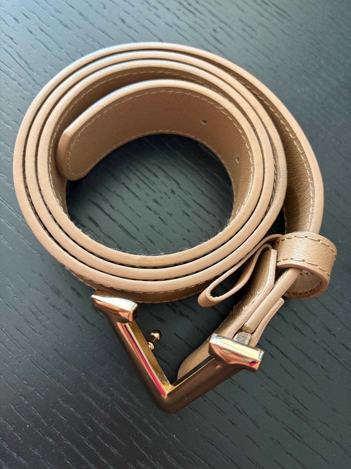 Josh V Arletta riem met gouden gesp- Maat M/L, Kleding | Dames, Minder dan 3 cm, Bruin, Verzenden, Echt leder