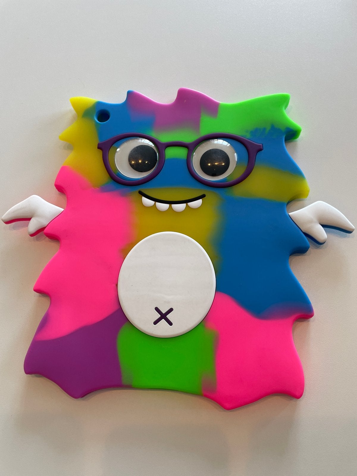 Leuke siliconen hoes voor Ipad in monstervorm, Ophalen, Zo goed als nieuw, 10 inch, Overige typen