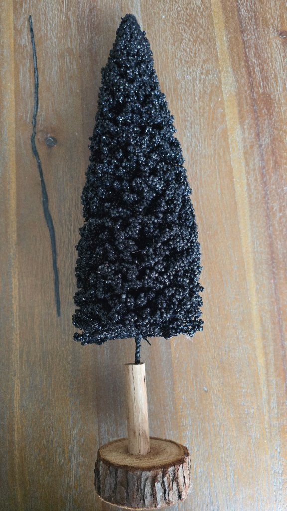 Zwarte glitterboom van intratuin 50 cm hoog, Ophalen of Verzenden, Zo goed als nieuw
