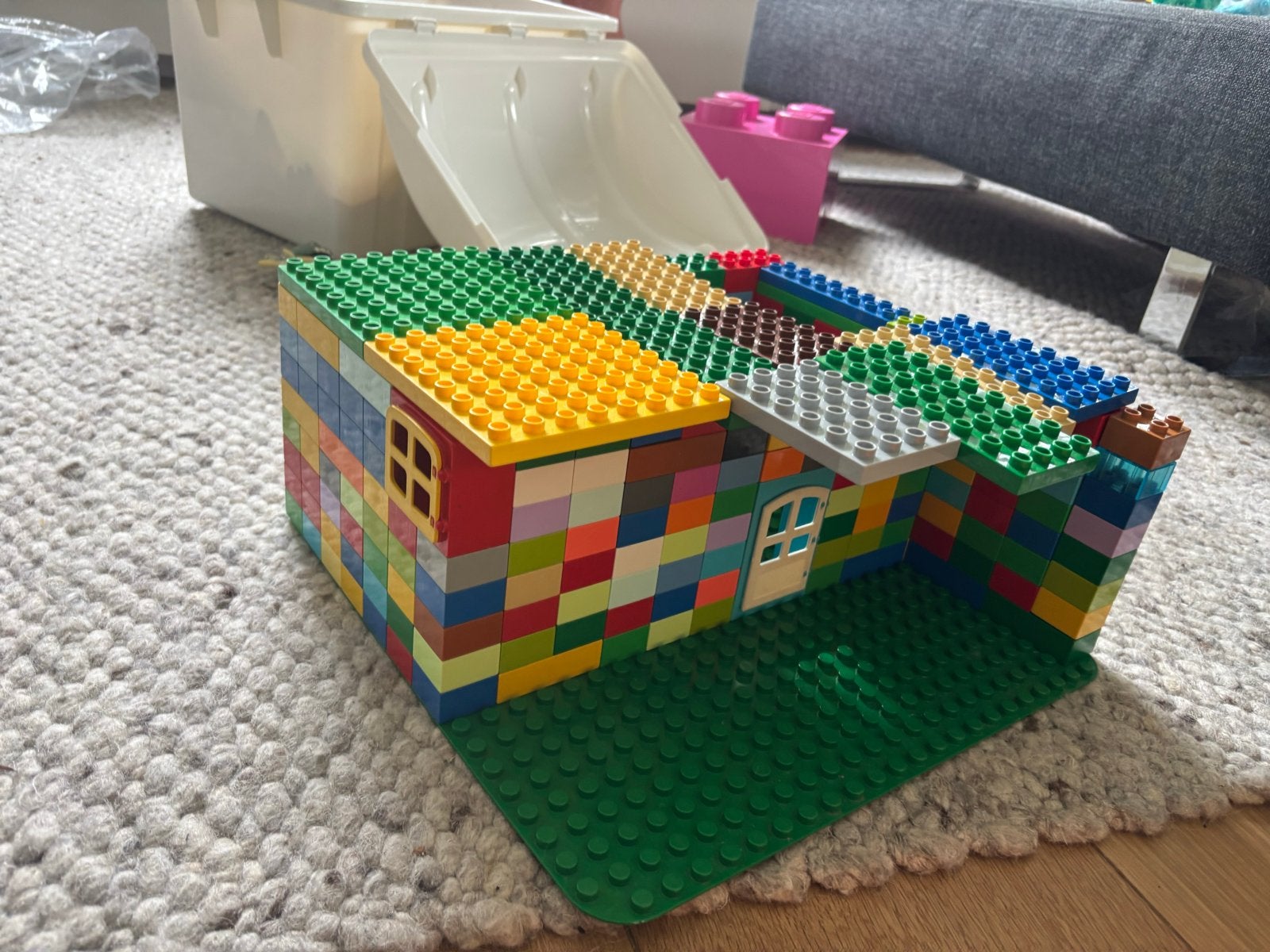 Grote partij LEGO Duplo met figuren, voertuigen en meer, Ophalen, Gebruikt, Duplo