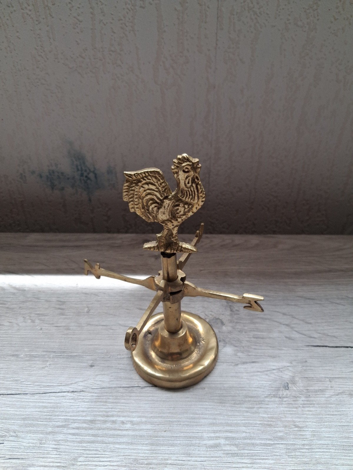 Antieke Messing Weerhaan - Decoratieve Windwijzer, Ophalen of Verzenden