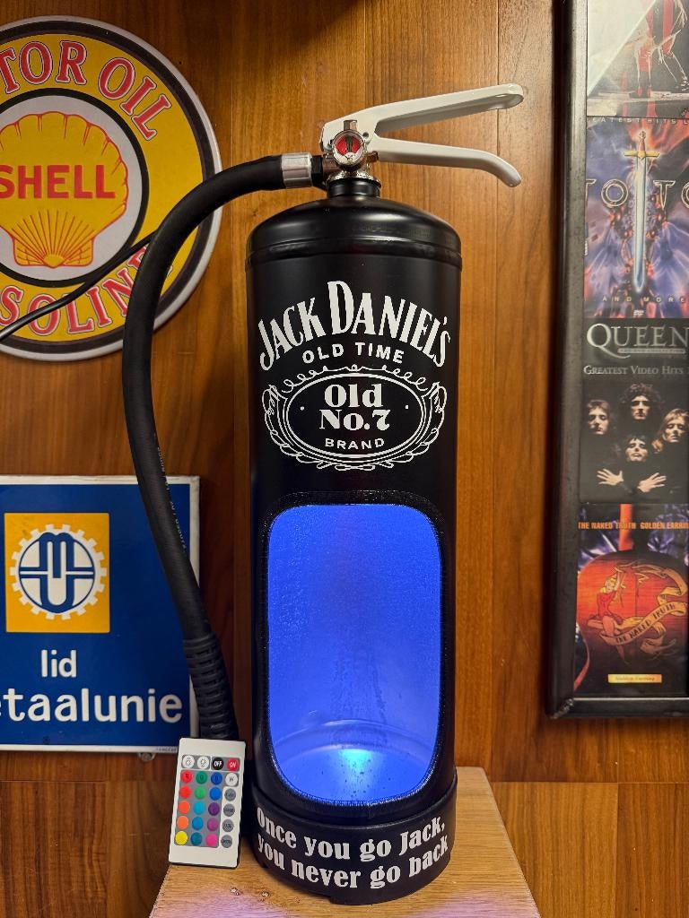 Jack Daniels decoratieve brandblusser lamp, mancave, Ophalen of Verzenden, Nieuw