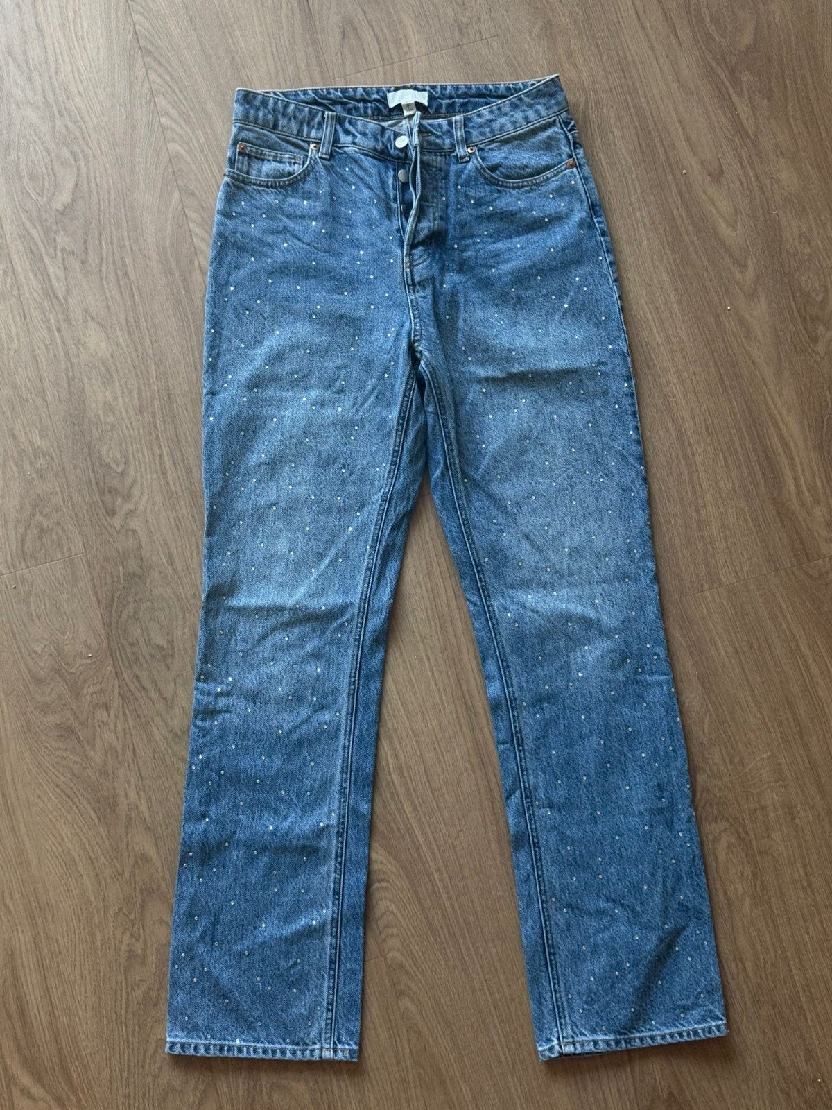 Jeans met voor glitters van H&M maat 40, H&M, Blauw, Ophalen of Verzenden, Zo goed als nieuw