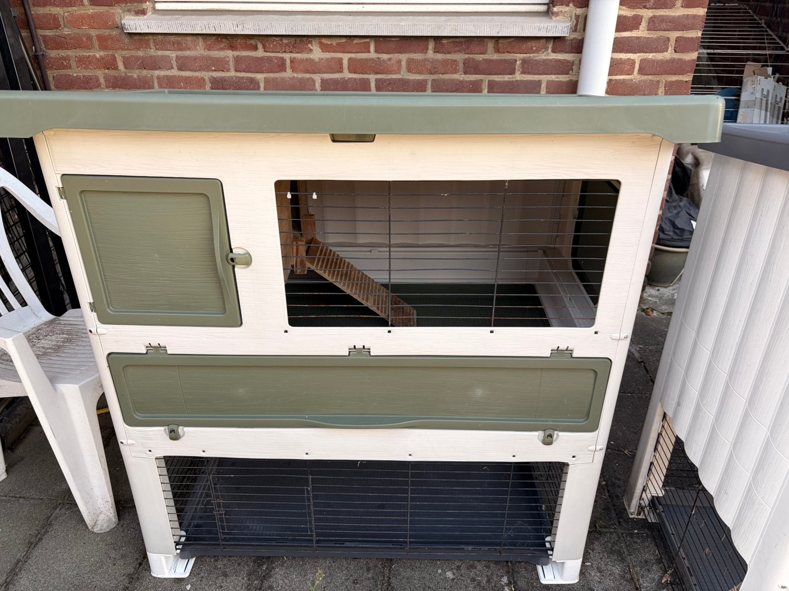 Groot luxe konijnenhok ferplast grand lodge 120 Maat, Ophalen, Cavia, 90 cm of meer, Hok