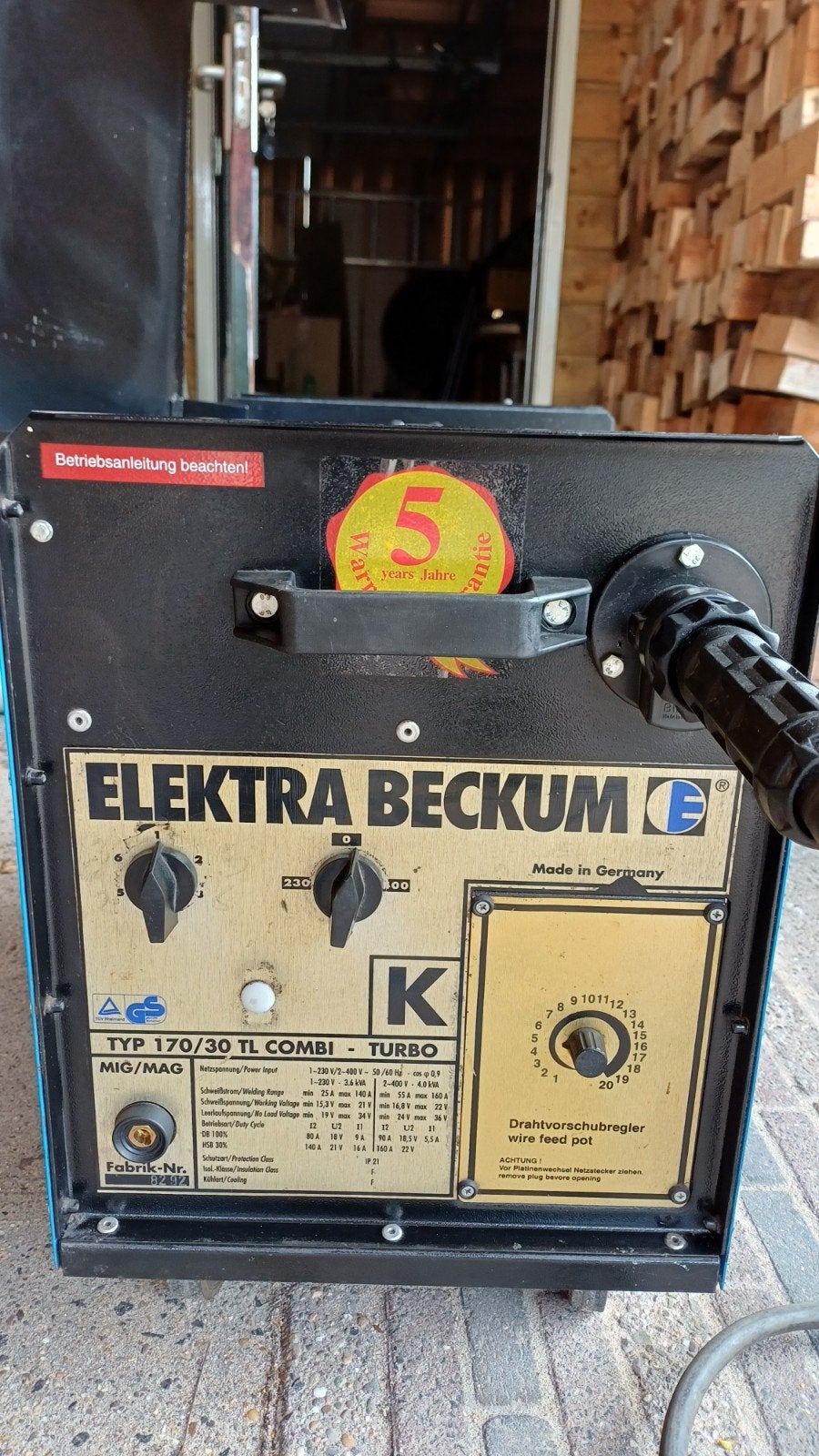 Zeer Nette CO2 Lasapperaat MIG/MAG Elektra Beckum op 230 en, Ophalen, Gebruikt, 150 tot 250 ampère, Co2