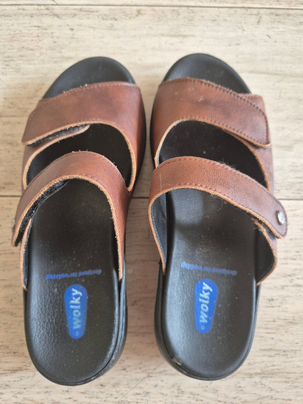 Wolky sandalen, Kleding | Dames, Ophalen, Zo goed als nieuw, Bruin, Sandalen of Muiltjes