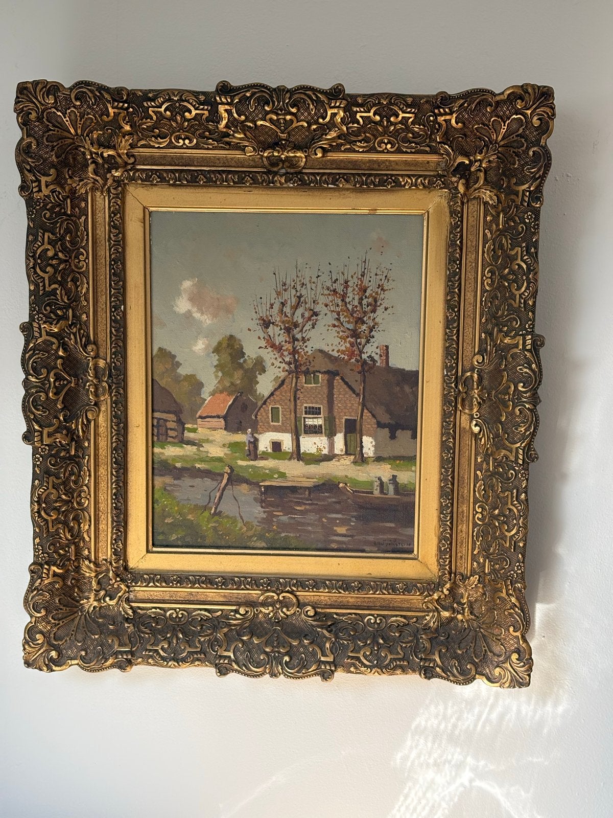 Schilderij Nicolaas Bruijnesteijn (1893-1950) - Olieverf, Doek, Realistisch, Ophalen of Verzenden, Gesigneerd