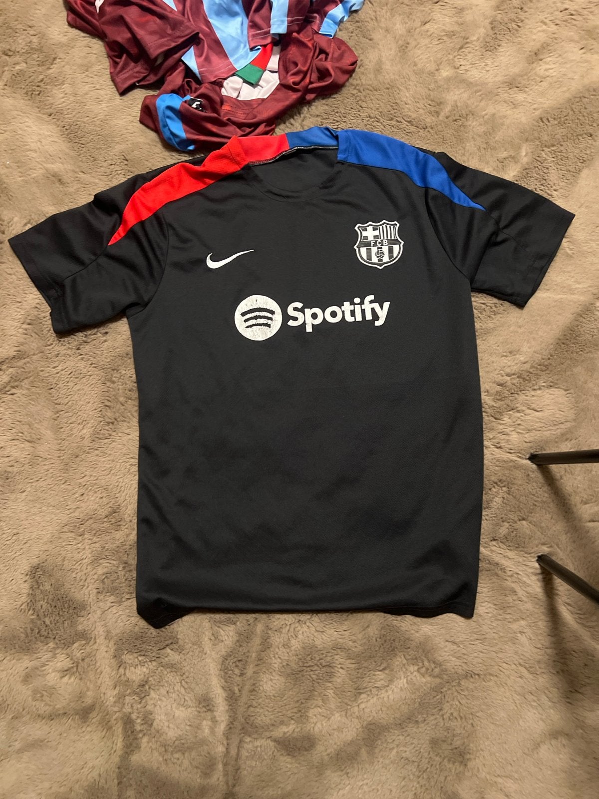 FC Barcelona uitshirt 2022/2023 - Zwart met Spotify logo, Maat 48/50 (M), Zwart, Ophalen of Verzenden, Zo goed als nieuw